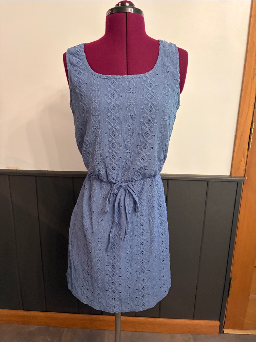 Women’s Lace Tank Cover-Up Dress in Light Blue